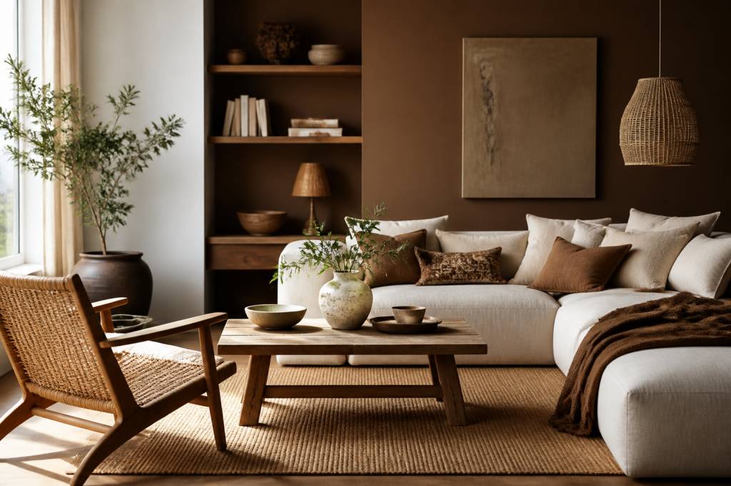 Couleurs brun : idées, associations et conseils pour bien les utiliser en décoration